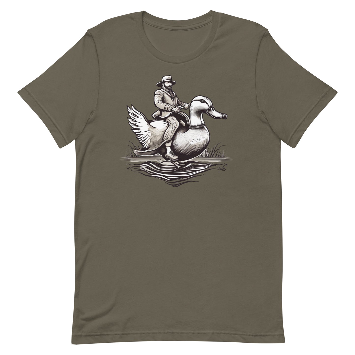 Man Riding Duck T shirt