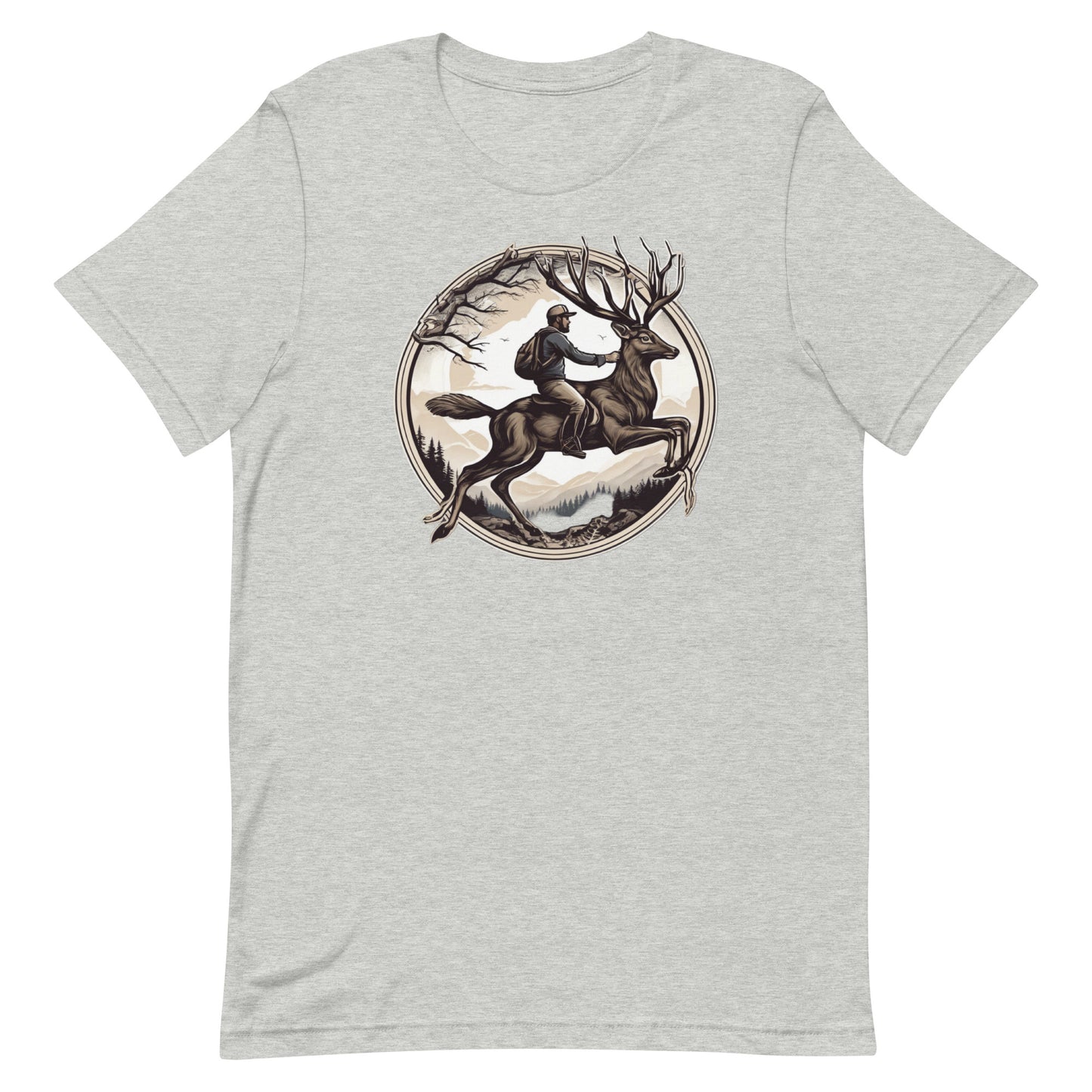 Man Riding Deer T Shirt