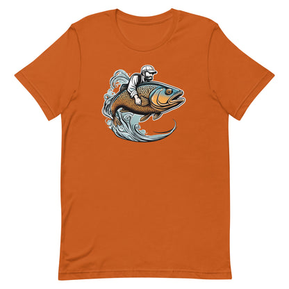 Man Riding Fish T Shirt