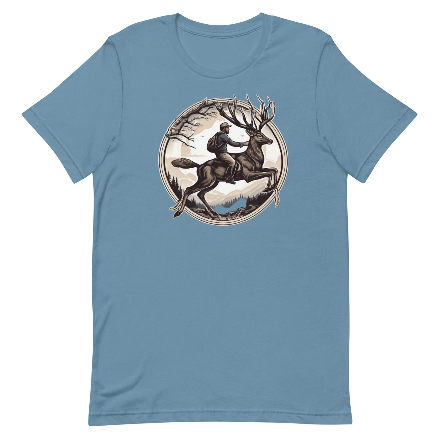 Man Riding Deer T Shirt