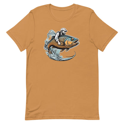 Man Riding Fish T Shirt