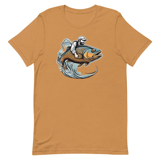 Man Riding Fish T Shirt